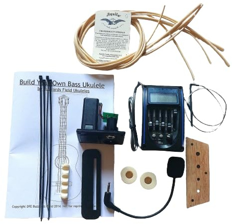 Buzzards Field kortskala bas ukulele / gitarr konvertering - plus guld kit