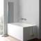 Fiqops Parete doccia per vasca da bagno, 100 x 140 cm, 2 pezzi, pieghevole, con vetro di sicurezza ESG da 6 mm, per vasca da bagno (argento trasparente), in vetro con vasca da bagno