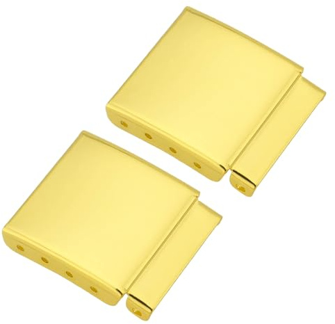 EMSea 2 Piezas de 20 Mm Extensores de Correa de Reloj Extensores de Correa Cierre de Extensi¨®n Enlace de Acero Cepillado Ajuste Adicional Accesorio de Reparaci¨®n para Relojero ORO