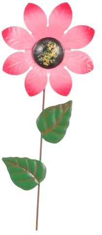 Milisten Decorazione in Metallo con Rosa da Esterno per Cortile e Balcone Aggiunta per Aiuole e