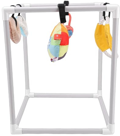 XUMIUZIY Gimnasio de Enriquecimiento para Perros, Marco de PVC Duradero, Diseño de Gancho y Bucle, Centro de Actividades para Cachorros para área de Juegos para Perros Pequeños, 12 X Tubos de PVC,