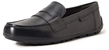 Geox Garçon J New Fast Boy A Mocassins, Black, 38 EU