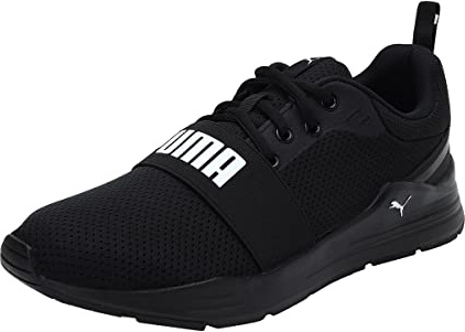 PUMA Wired Run Chaussures de Running Unisexes pour Adulte, Multicolore (Puma Black Puma White), 43 EU