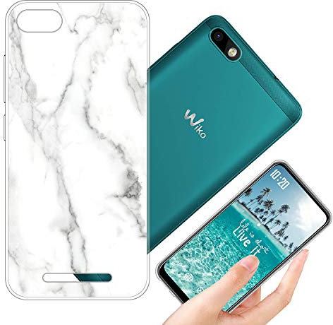 vingarshern Hülle für Wiko Lenny 3 Handyhülle Silikonhülle Bumper Case,Dünne Flex Weich Fallschutz Silikon Case Wiko Lenny3 Hülle Stoßfest Back Cover (Marmor Muster 06)