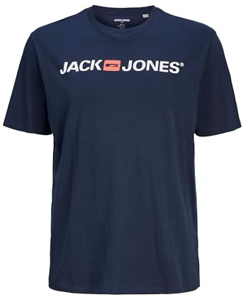 Jack & Jones Men's Jjecorp Logo Tee Crew Neck Noos Ps T Shirt, Blazer Navy, 4XL Plus UK