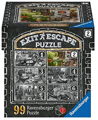 Ravensburger 3D Puzzle EXIT Puzzle 16878 - Im Gutshaus Wohnzimmer - 99 Teile Puzzle für Erwachsene und Kinder ab 14 Jahren