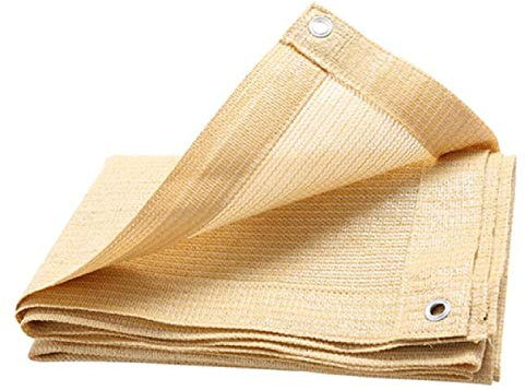 ZHANGQINGXIU Shade Net Shade Sail Shade Cloths Insulation Sun Protection Anti-UV Courtyard Roof Flower Plant Cover Swimming Pool Canopy Perforated, 40 Sizes (Color : Beige, Size : 1x5m)