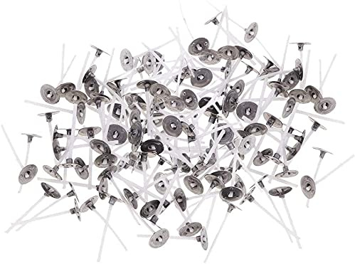 U/D Lot de 200 mèches de bougie en coton pré-cirées pour bougies chauffe-plat parfumées 2,5 cm