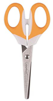 Colourbook Vänsterhänt sax, perfekt för barn, rund tå, ergonomiskt halkfritt handtag, neonorange