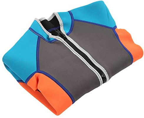 WINH Traje de Neopreno de Manga Larga para Niños, Neopreno de Manga Larga Resistente Al Sol, Color Brillante, Cómodo, Elástico, Cálido, Traje de Neopreno para Niños para Deportes Acuáticos (Talla 6)