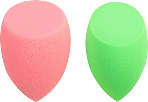 REAL TECHNIQUES Miracle Complexion + Airblend Sponge Duo Limited Edition 2 Pack Round Synthetic Makeup Blending, Foundation, Concealer