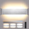 ENCOFT 18W Wandleuchte Innen Dimmbar Wandlampe mit Fernbedienung Dimmbare LED Modern Up Down Licht Wandbeleuchtung Silber IP44 für Wohnzimmer Schlafzimmer Flur Treppen usw aus Aluminium