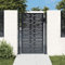 Mengtu Gartentor Metalltor Gartentür Gartenpforte Zauntür Zauntor Einfahrtstor Hoftor Doppeltor Einzeltor Tor Pforte Garten Zaun Anthrazit 105x155 cm Stahl Quadratisches Design Garten Möbel