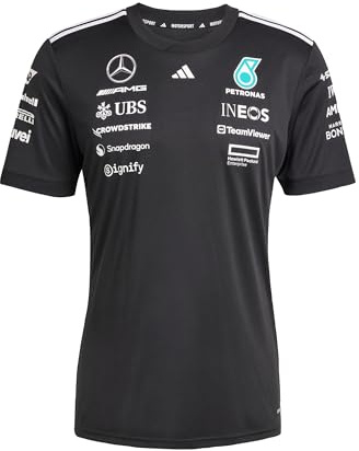 Adidas Femme Mercedes - AMG Petronas Formula One Team Driver Jersey Black Women, Black/White, XS