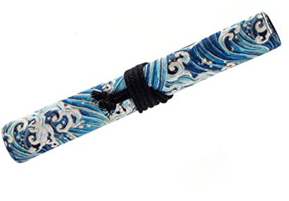 PLAFOPE 20 Slot Ocean Canvas Federmäppchen Pinsel Rollup Aufbewahrungstasche Künstlerhalter