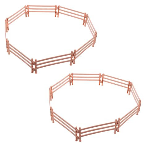FONDOTIN 16 Stücke Mini Zaun Modell Corral Fechte Panel Zubehör Kinder DIY Spielzeug