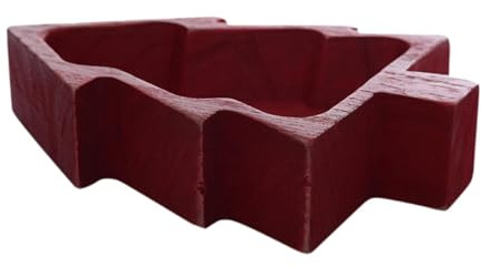 MotiveTech Plateau de Service Ravier à Noix Plat à Fromage Assiette à Biscuits En Bois Décoration de Noël Adapté pour Servir Entrées et Desserts à La Mai, Rouge