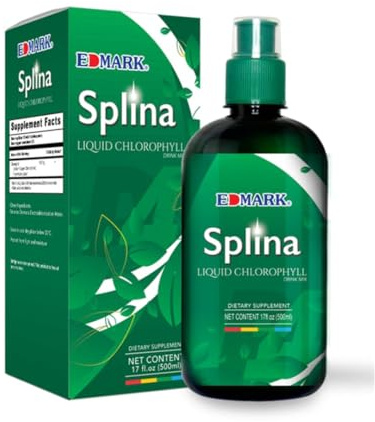 EDMARK Splina Chlorophylle liquide 500 ml – Équilibrant, nettoyant, nourrissant, rajeunissant – Vert