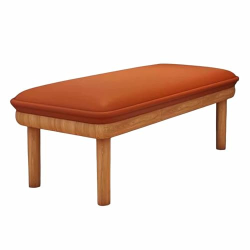KaBuea Ottomano de Estilo Medieval con Tapiz de Cuero sintético y Base de Madera — para Sala de Estar y Pasillo