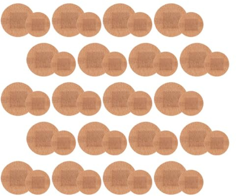 FRCOLOR 100pcs Round Finger and Knuckle Bandages Flexible Fabric Adhesive Plasters Breathable for Sports and Outdoor Use