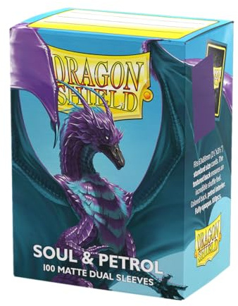 Dragon Shield | Matte Dual Standard Size Card Sleeves | 100ct - Smooth & Tough Premium TCG Sleeves - Compatible with Pokemon, One Piece, and Magic: The Gathering | Soul & Petrol