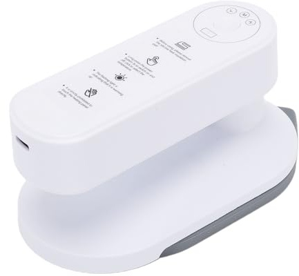 Yanmis Ferro da Stiro Senza Fili da Viaggio Senza Bisogno di Acqua, Batteria da 5000 MAh, 40 Minuti, Riscaldamento Rapido in 30 Secondi, 3 Impostazioni di Temperatura 200°C, Ferro da (WHITE)