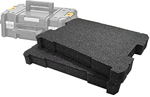 Shadow Foam TSTAK/ProStack Foam Inserts [50mm Black Twin Pack] Easy Peel Foam Inserts for DeWalt TSTAK & Stanley ProStack Boxes