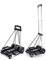 ZHJINGYU Aluminium Sackkarre Klappbar, 45kg/100Lbs Transportkarre mit Teleskopstange - 2 Expanderseilen inklusive - Leichtgängige Räder - Ideal für Haushalt & Lagerung(4 Rad)