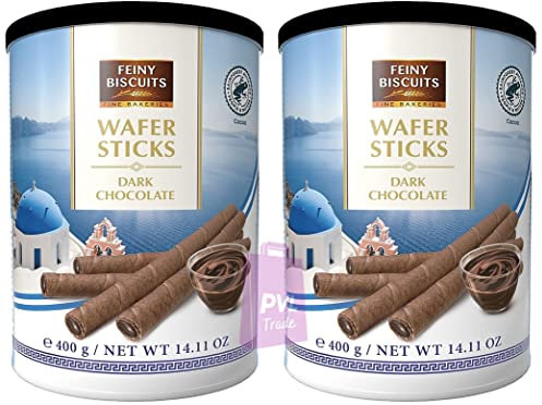 Pack of 2 Wafer rolls with dark chocolate cream (2x 400g)