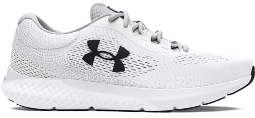 Under Armour UA Charged Rogue 4 Deportivas de hombre para correr, ligeros zapatos de deporte para hombre, color blanco/blanco/negro