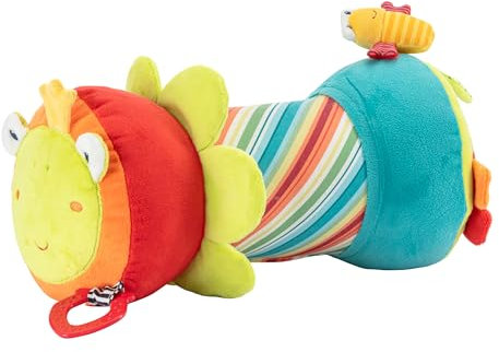 solini Krabbelrolle Froschkönig - mit Rassel, Quietsche, Beisser, Glöckchen, Spiegel und Raschelpapier - fördert die motorischen Fähigkeiten - ab 6 Monaten