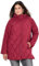 Ulla Popken Damen Hyprar Long-steppjacke, Wasserabweisend, 2-wege-zipper Steppjacke, Rubin, 50-52 EU