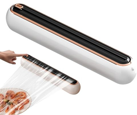 manhegari Emballage de la glissière enveloppe, coupe-cinglé cling,Outil de coupe de film de bol portable - Cutter de film cling magnétique rechargeable léger, pour la cuisine, le réfrigérateur, le