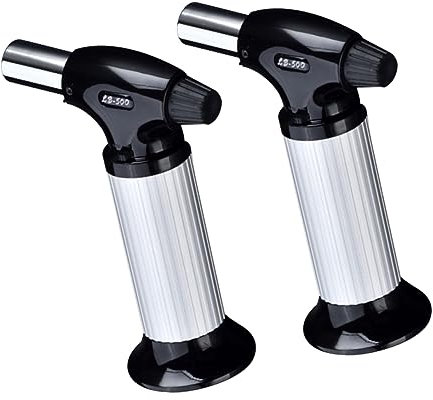 Lurrose 2pièces Lance Flamme Pour Barbecue à Haute Température Outil De Soudage à Allumage Électronique Et Portable