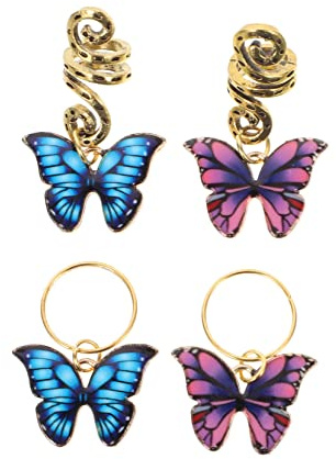 NIYANGLE 12 Piezas Adornos para Cabello con Anillos para Trenzas Joyería para Dreadlocks y Accesorios de Aleación