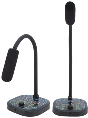 Tangxi Changeur de Voix pour Microphone à Main, Microphone D'ordinateur avec 16 Effets Sonores, Type C, USB 3,5 Mm, Déguiseur de Voix, pour Chat en Ligne, Studio à Domicile, Podcast,