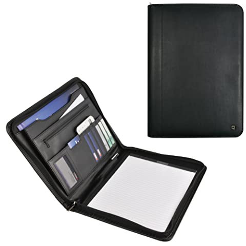 DESQ® A4-Schreibmappe mit umlaufendem Reißverschluss | Dutch Design, Schwärz