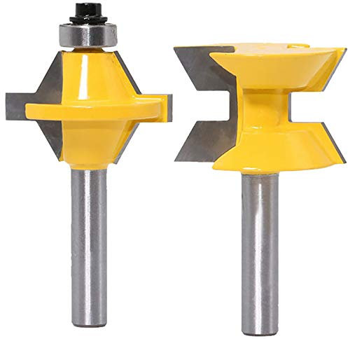 WSOOX 2 Pcs 8mm Schaft Router Bit Set 120 Grad Holzbearbeitung Nut Meißel Cutter Werkzeug