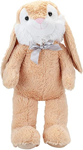 PMS VFM - Giant Bunny Soft Toy Plush - Super Soft Easter Gift, 75cm Tall Stuffed Woodland Animal Teddy With Ribbon & Embroidered Details - Xl Brown