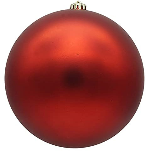 XXL Weihnachtskugeln groß für den Außenbereich, frostsicher und wetterfest 20 oder 30 cm (Ø 20 cm, Rot matt)