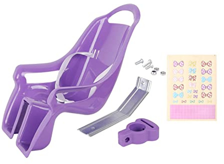 Fancyes Kids Bike Doll Seat with DIY Sticker Birthday ' Bike Accessories Universal Bike Accessories Dolls Chair Seat, Purple