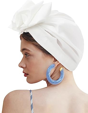 ZURLEFY Turbante africano para mujer, turbantes sólidos y envolturas para la cabeza, sombreros para el cabello para mujer, accesorios de moda, 01, M