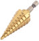 Shallho 1/4 vástago hexagonal 4-22mm titanio recubierto espiral acanalado paso taladro HSS paso broca para plástico madera metal multi-agujero cónico taladro