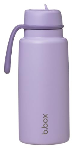 b.box Isolierte Flip-Top Wasser und Trinkflasche 1 L | Trinkflasche Edelstahl, Dreiwandig | Hält Getränke bis zu 46 Stunden Kalt | 1 L