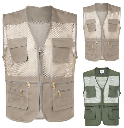 Generisch Ärmellose Trachtenweste Sommer Westen Herren Dünne Bequeme Reitweste Ohne Ärmel Leichte Trachtenjacke Männer 4XL Vest Vintage Outdoor