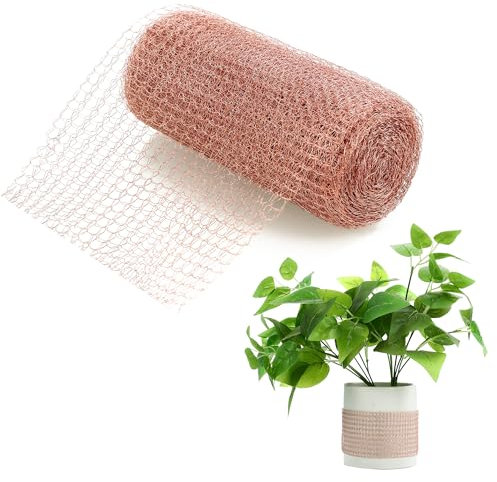 Filet cuivre Anti limace，127mm x 10 m Cuivre Anti Limace，100% Fil de cuivre，Ruban de Cuivre Contre Les Escargots，pour Protection du Jardin, empêchant Les Rats, Les escargots et Autres parasites