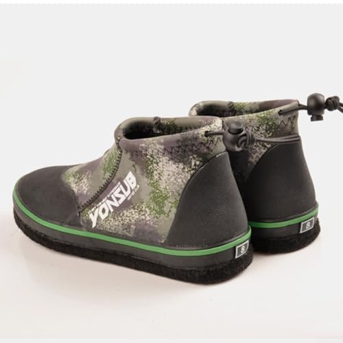 Yuanpgky 5 mm Neopren-Schuhe für Damen und Herren mit Filzsohle, rutschfeste Watstiefel für Strand, Schlamm, Bachfischen, Unisex-Outdoor-Schuhe (Armeegrün, Größe 39))