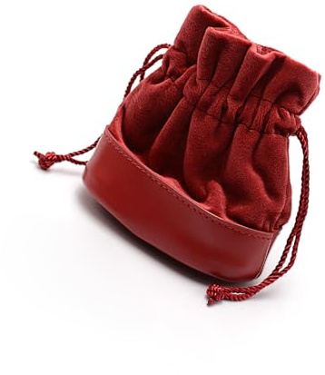 Kfwfuaee Premium-Samt- und PU-Karten-Würfelbeutel mit Kordelzug-Verschluss für Tischplatten, Spielzubehör, Aufbewahrung, Haltbarkeit, Samt, Tarots, Decktasche