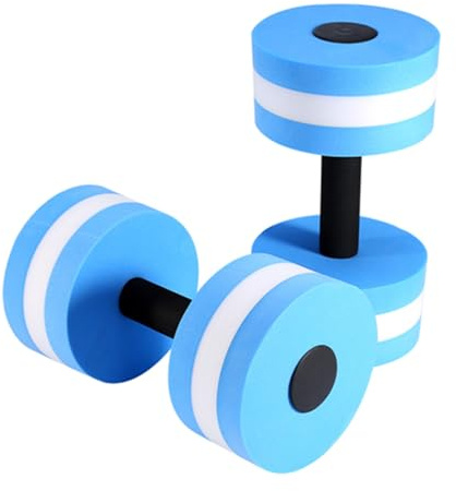 AKLOSIPY EVA Aerobics Hantel Set med, Hög Flytkraft Fitness Swimming Pool Träningsutrustning, Lätt Skivstång för, Fysisk, Gym, Skola, Hemmapool Användning, Skumvikter