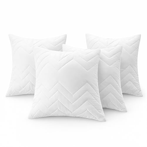 sei Design 4 pack Classic Dream” Cuscino in microfibra 40 x 40 cm, bianco, trapuntato